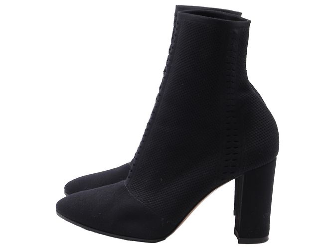 Stivali in maglia elasticizzata Gianvito Rossi in nylon canvas nero - vista 4