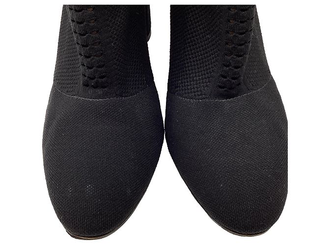 Stivali in maglia elasticizzata Gianvito Rossi in nylon canvas nero - vista 9