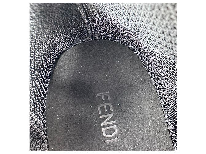 Sneaker basse in pelle bianca con stampa logo Fendi Bianco - vista 22