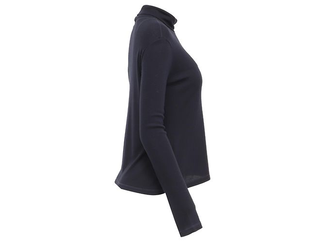 Totême Rollkragenpullover aus Viskose in Navy Blue Blau Marineblau - Ansicht 3