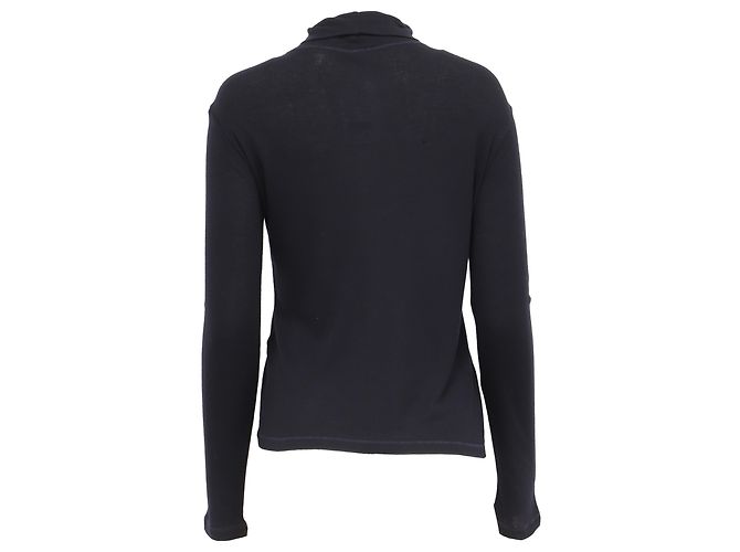 Totême Rollkragenpullover aus Viskose in Navy Blue Blau Marineblau - Ansicht 4