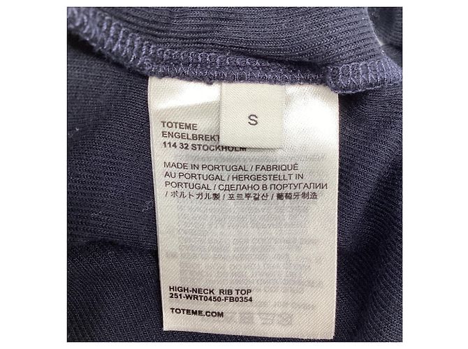 Totême Rollkragenpullover aus Viskose in Navy Blue Blau Marineblau - Ansicht 6