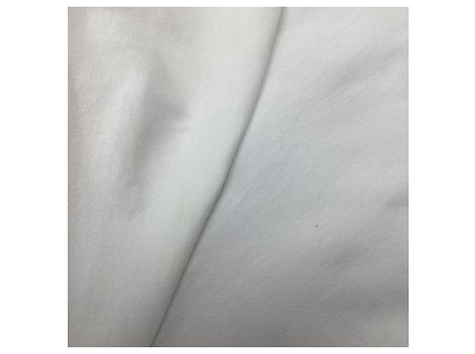 Camiseta holgada de cuello en V Dries Van Noten en algodón blanco Crudo - vista 6
