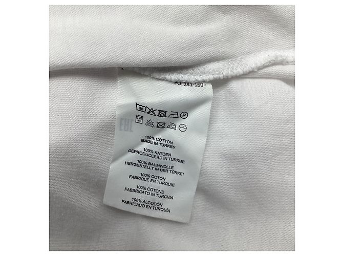 Camiseta holgada de cuello en V Dries Van Noten en algodón blanco Crudo - vista 8