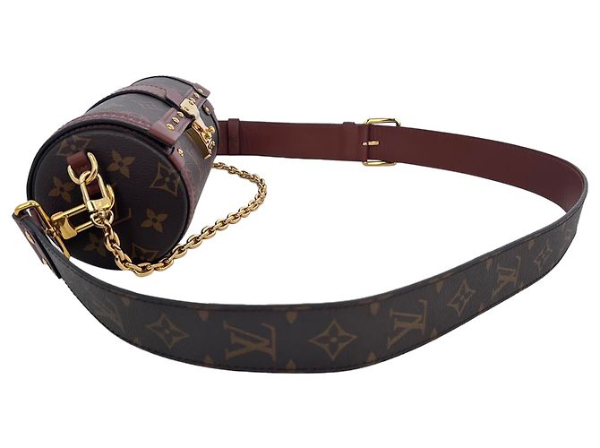 Borsa Louis Vuitton Papillon Trunk in Nylon Canvas marrone - vista 3