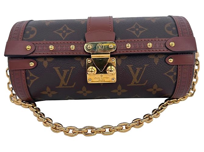 Borsa Louis Vuitton Papillon Trunk in Nylon Canvas marrone - vista 4