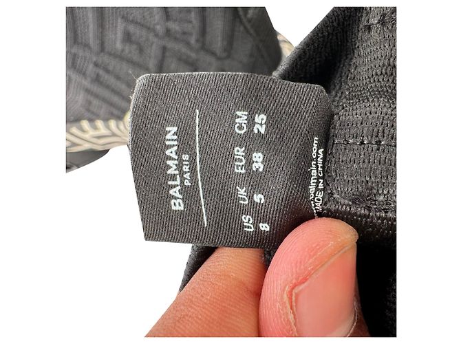 Sneaker alte Balmain B-Bold in poliestere nero - vista 15