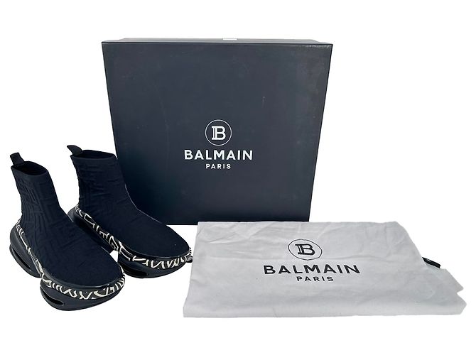 Sneaker alte Balmain B-Bold in poliestere nero - vista 22