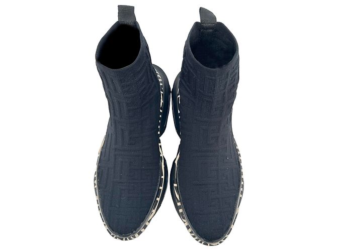 Sneaker alte Balmain B-Bold in poliestere nero - vista 4