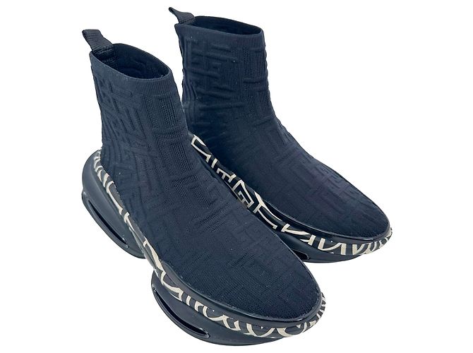 Sneaker alte Balmain B-Bold in poliestere nero - vista 6