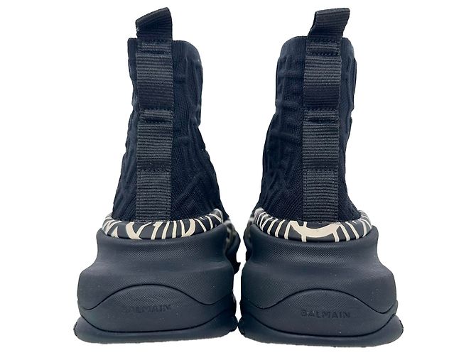 Sneaker alte Balmain B-Bold in poliestere nero - vista 8