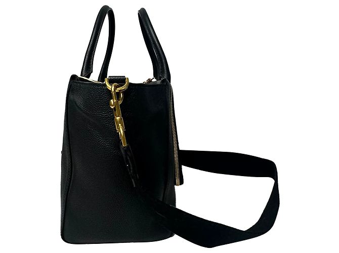 Borsa Anya Hindmarch con manico in pelle nera - vista 2