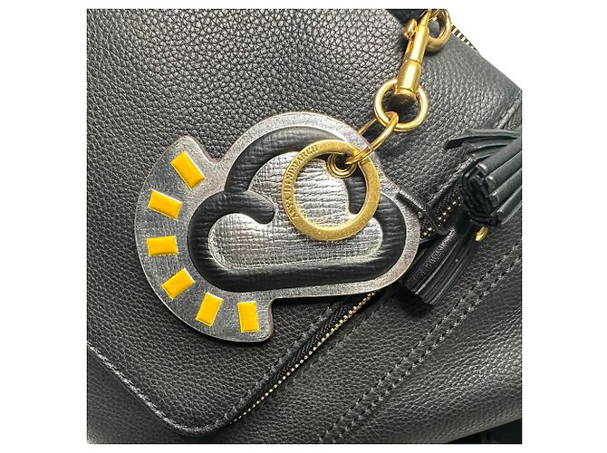 Borsa Anya Hindmarch con manico in pelle nera - vista 7
