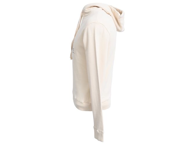 Sweatshirt com capuz Saint Laurent Palm Tree em algodão creme Branco Cru - vista 2