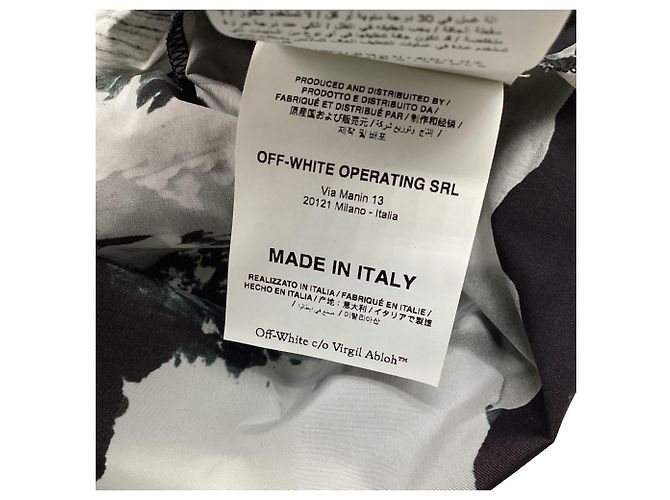 Off White Abito maxi a collo alto stampato Off-White in poliammide nera Nero - vista 5