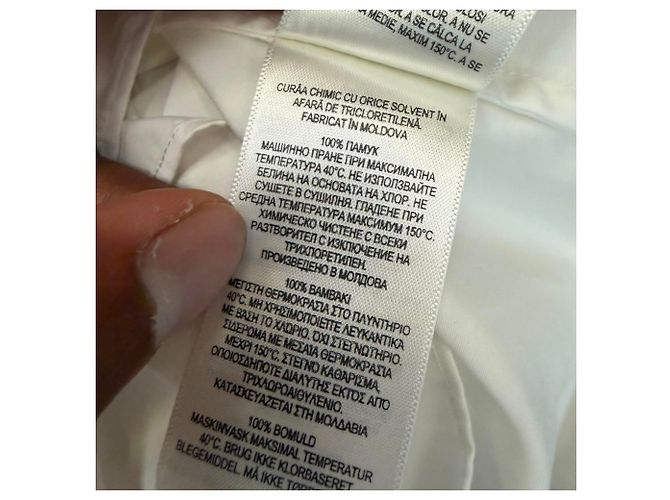 Camisa Erdem con aplicaciones florales en algodón blanco - vista 9