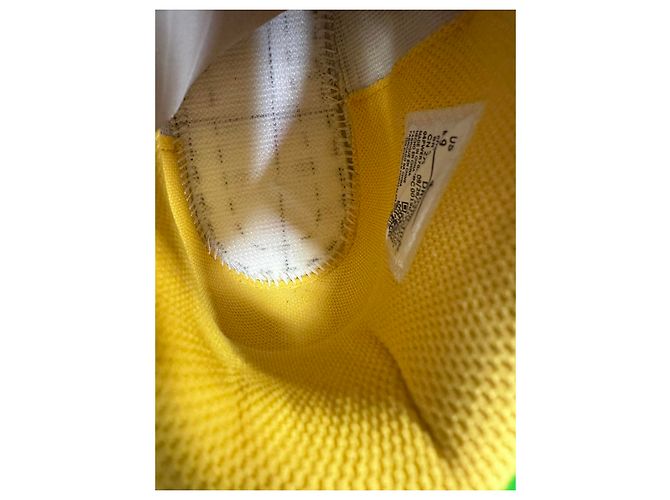 Off White Sneakers Nike x Off-White Air Force 1 Mid SP in pelle White e Varsity Maize Giallo Cammello - vista 21