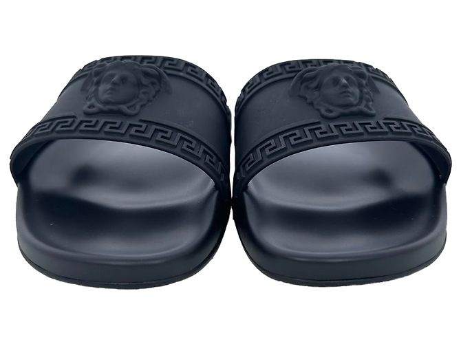 Ciabatte Versace Medusa Pool in gomma nera Nero - Ansicht 2