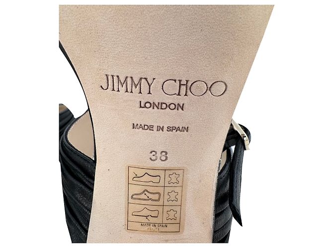 Sandali con tacco Jimmy Choo Jago in pelle nera Nero - vista 10