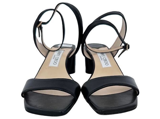 Sandali con tacco Jimmy Choo Jago in pelle nera Nero - vista 2
