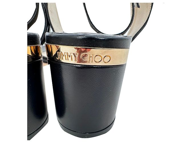 Sandali con tacco Jimmy Choo Jago in pelle nera Nero - vista 7