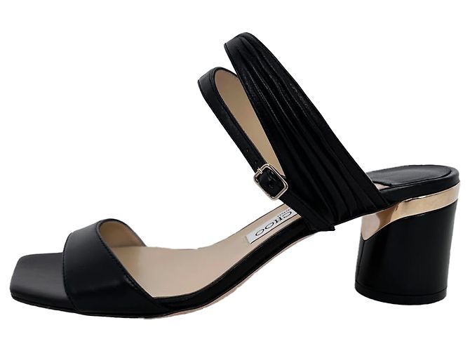 Sandali con tacco Jimmy Choo Jago in pelle nera Nero - vista 8