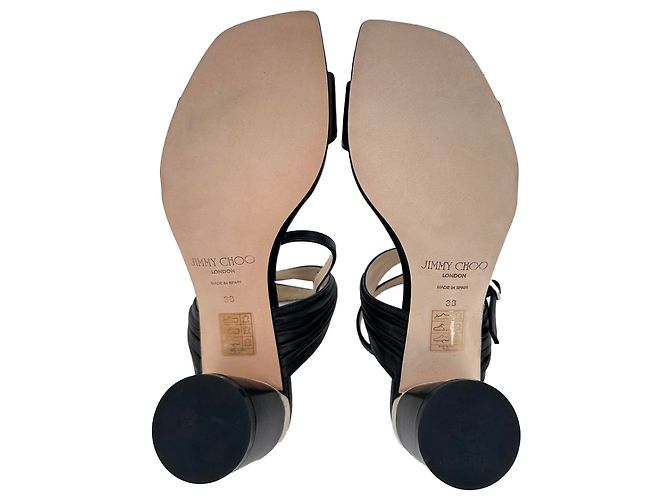 Sandali con tacco Jimmy Choo Jago in pelle nera Nero - vista 9