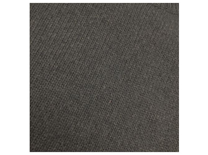 Nili Lotan Rundhals-Strickpullover aus olivgrüner Wolle - Ansicht 9