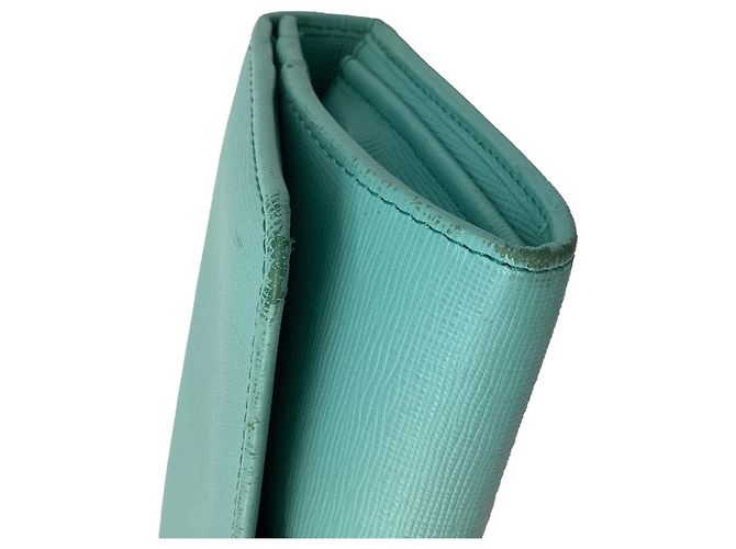 Fendi 2014 Continental Geldbörse aus hellblauem Leder - Ansicht 15