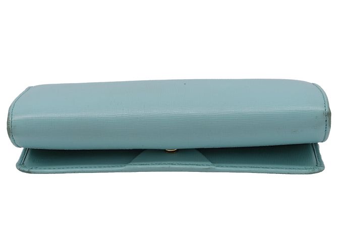 Fendi 2014 Continental Geldbörse aus hellblauem Leder - Ansicht 4