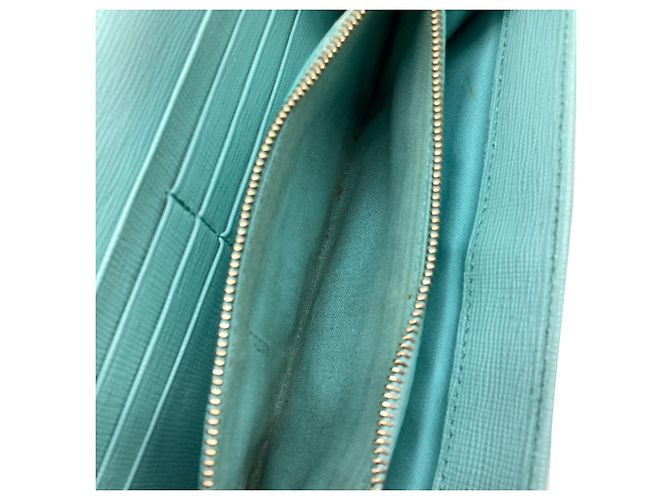Fendi 2014 Continental Geldbörse aus hellblauem Leder - Ansicht 7