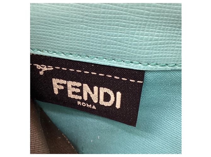 Fendi 2014 Continental Geldbörse aus hellblauem Leder - Ansicht 9