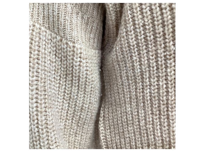 Pull en laine beige avec logo brodé Marni - vue 15