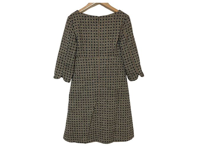 Autre Marque Jocomomola Tweed-Kleid Schwarz Mehrfarben - Ansicht 2