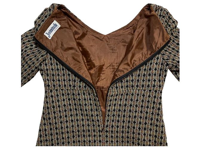 Autre Marque Jocomomola Tweed-Kleid Schwarz Mehrfarben - Ansicht 3