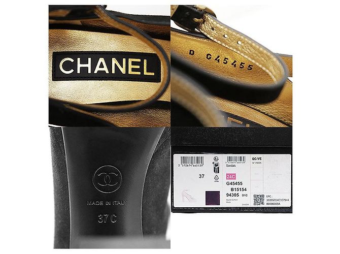Décolleté in pelle scamosciata Chanel G45455 Nero - vista 10