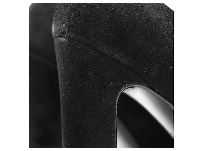 Décolleté in pelle scamosciata Chanel G45455 Nero - vista 6