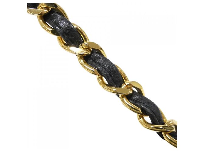 Borsa a tracolla Chanel in pelle Caviar Nero D'oro - vista 6