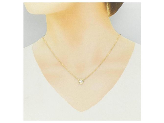 Autre Marque Collana Cuore con Diamanti Au750 D'oro - vista 6
