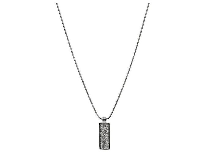 Oblique Dior Collana in argento con piastra obliqua cubica - vista 2
