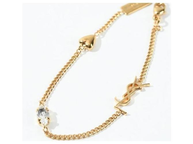 Saint Laurent Pulsera con dije de corazón Dorado - vista 3