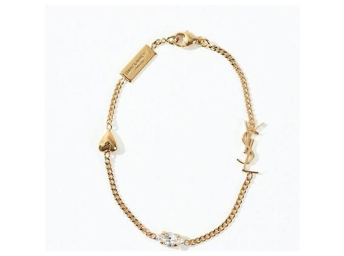 Saint Laurent Pulsera con dije de corazón Dorado - vista 4