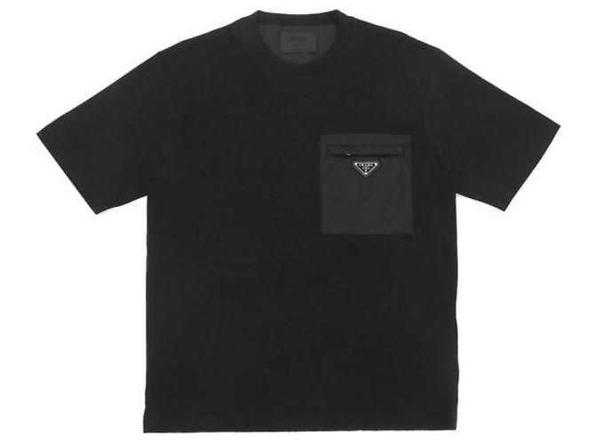 Prada Baumwoll-T-Shirt mit Nylontasche - Ansicht 9