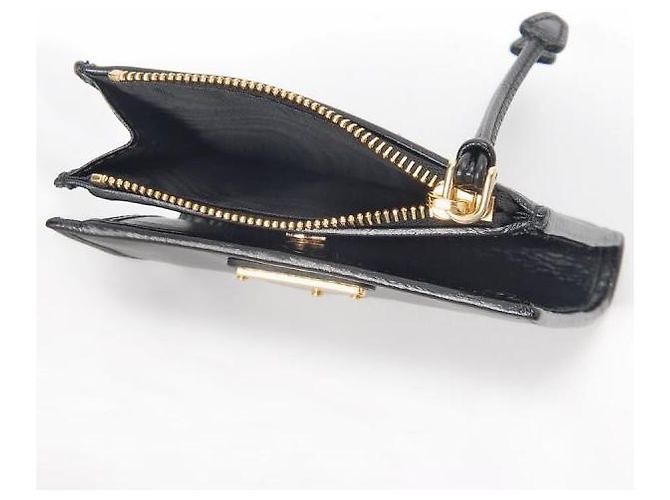 Prada Small Leather Wallet Black - view 6