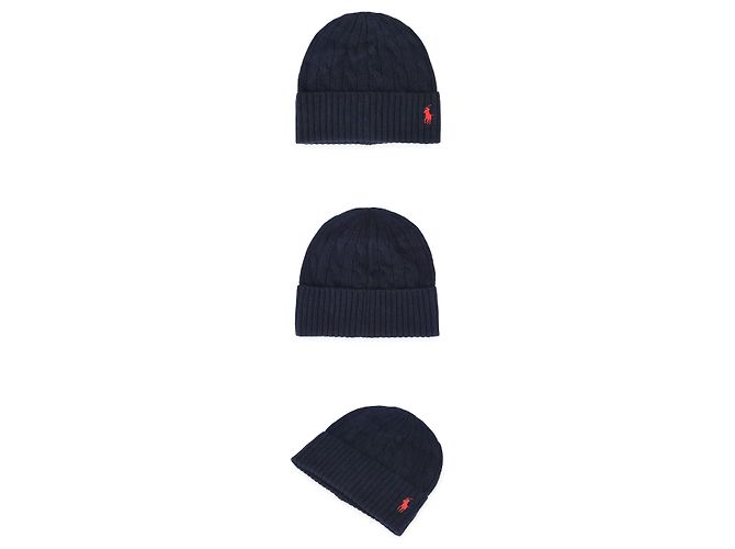 Berretto a maglia a trecce Polo Ralph Lauren Blu Navy - vista 3