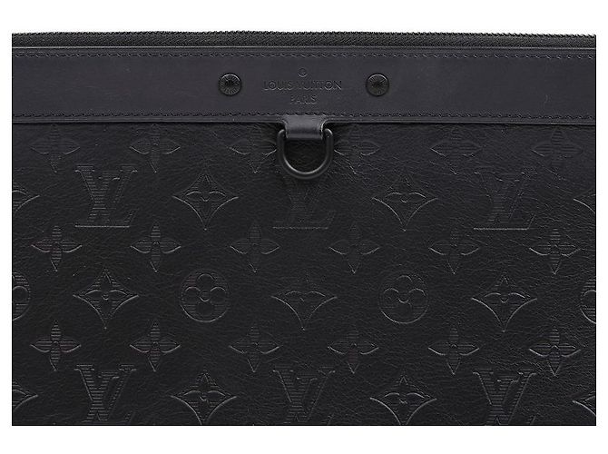Louis Vuitton Borsa a pochette in pelle Monogram Shadow Nera - vista 3