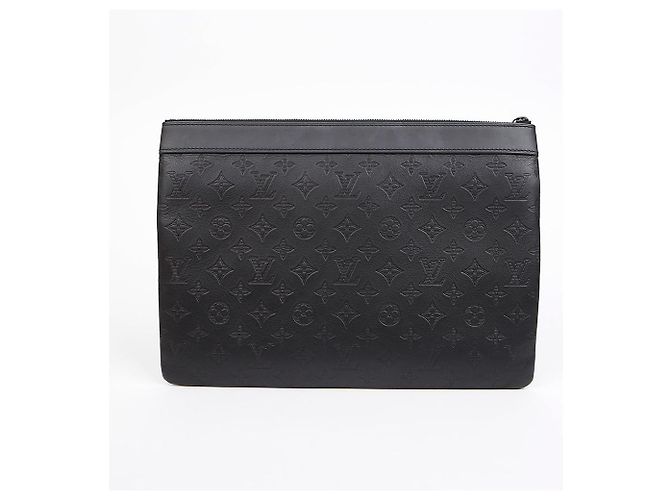 Louis Vuitton Borsa a pochette in pelle Monogram Shadow Nera - vista 4