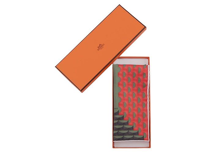Hermès Portrait de Boucle Scarf Braun - Ansicht 14