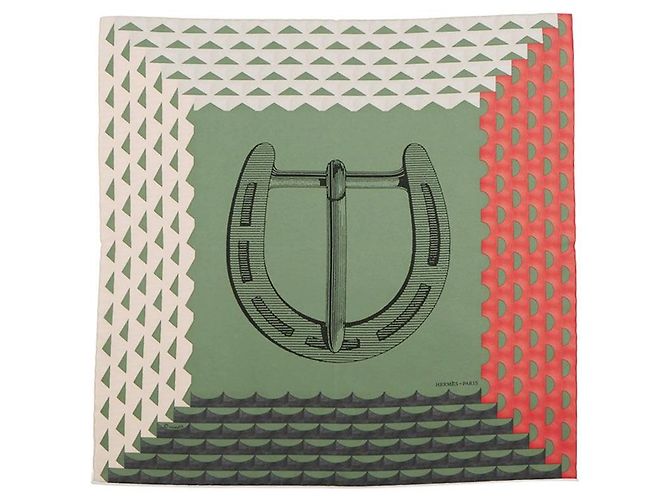 Hermès Portrait de Boucle Scarf Braun - Ansicht 7