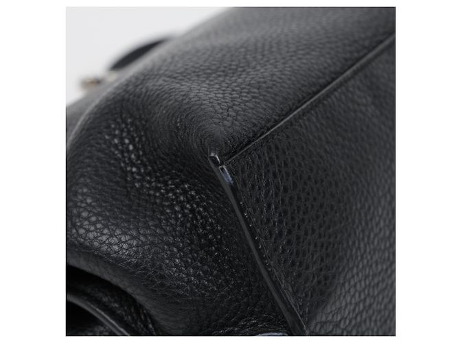Bamboo Gucci Borsa tote e a tracolla in pelle con decorazione chiusura in bambù, Nero - vista 10